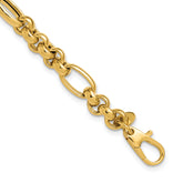 14K Polished Fancy Link Bracelet