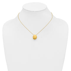 14K With Scratch Finish Pendant with 2in ext. Necklace