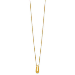 14K Polished Teardrop Necklace