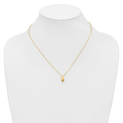 14K Polished Teardrop Necklace