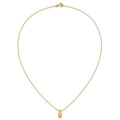 14K Polished Teardrop Necklace