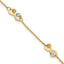 14K Two-tone D/C Beaded Infinity Station Bracelet