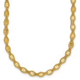 14K Polished and Diamond-cut Twisted Fancy Necklace