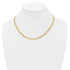 14K Polished and Textured Fancy Necklace