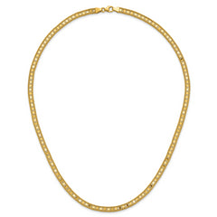 14K Polished and Textured Fancy Necklace