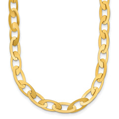 14K Polished Fancy Oval Link Necklace