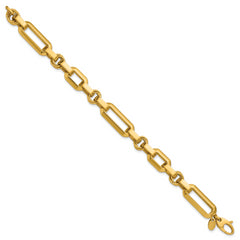 14K Polished Fancy Link Bracelet