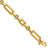 14K Polished Fancy Link Bracelet
