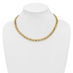 14K Polished Fancy Link Necklace