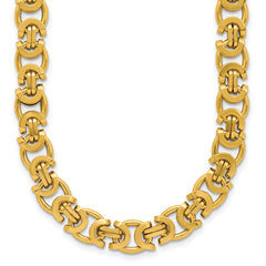 14K Polished Fancy Link Necklace