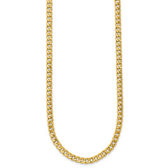 14K Polished Fancy Link Necklace