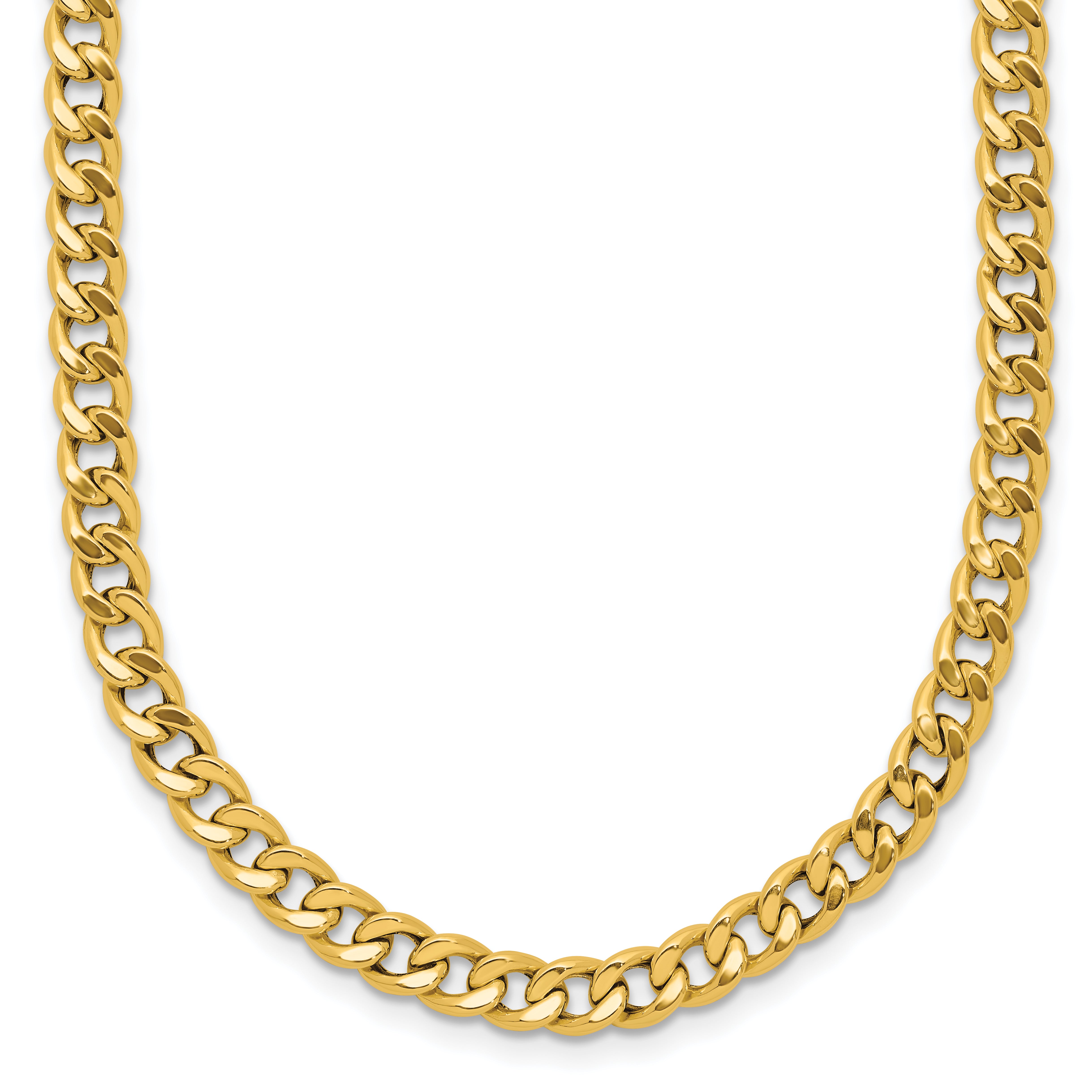 14K Polished Fancy Link Necklace