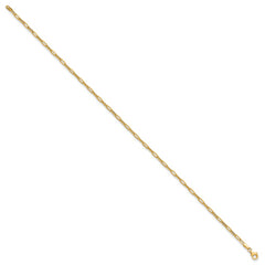 14K Polished Paperclip Anklet