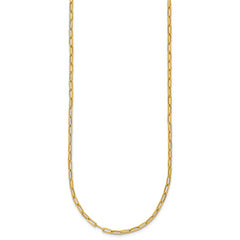 14K Polished Paperclip Necklace