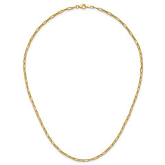 14K Polished Paperclip Necklace