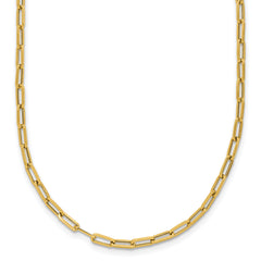 14K Polished Paperclip Necklace