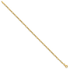 14K Polished Paperclip Bracelet