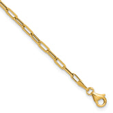 14K Polished Paperclip Bracelet