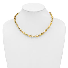 14K Polished Fancy Link Necklace