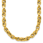 14K Polished Fancy Link Necklace