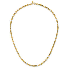 14K Polished Textured Fancy Link Necklace