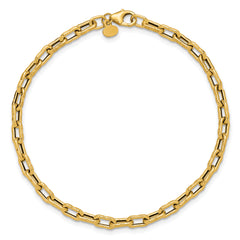 14K Polished Textured Fancy Link Bracelet