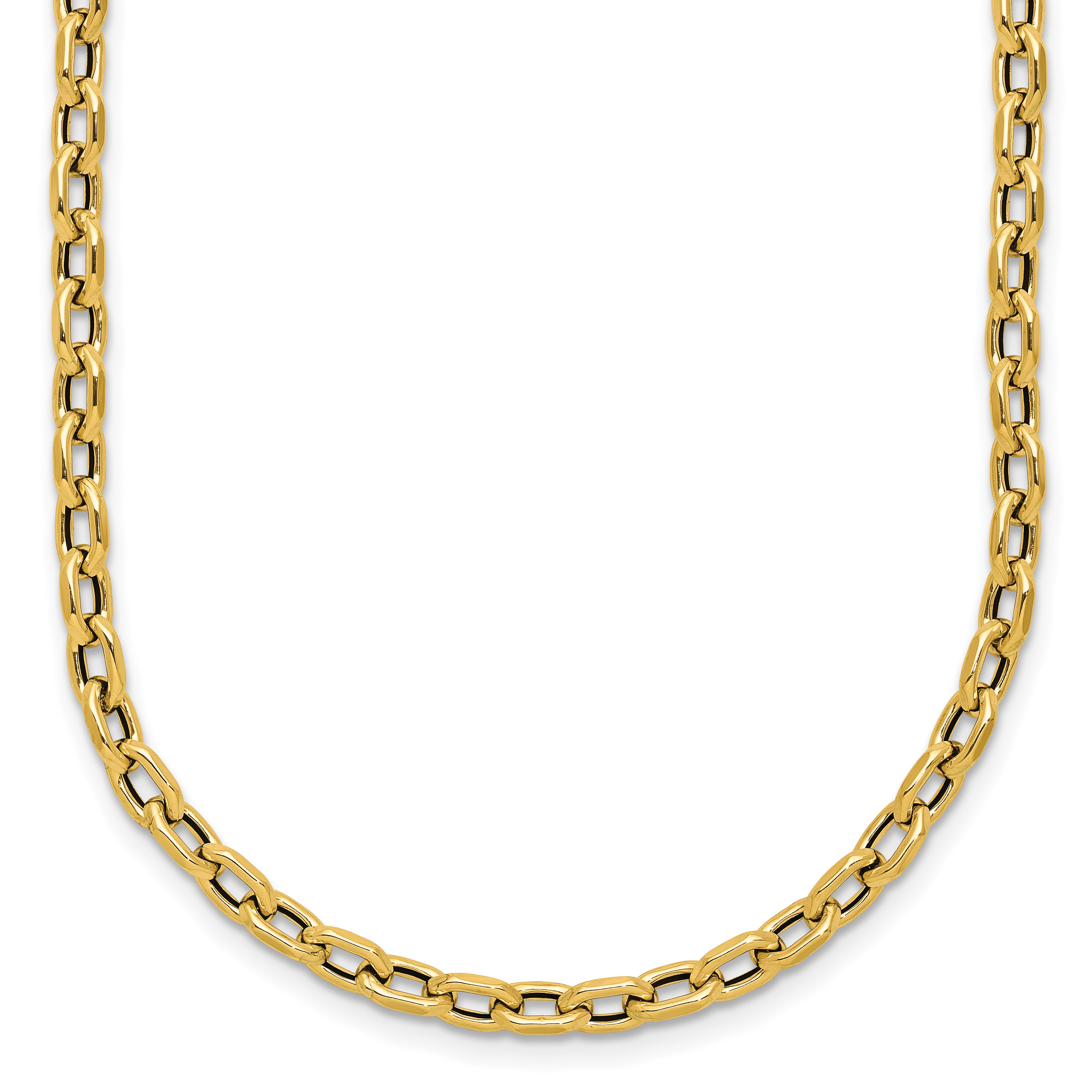 14K Polished Fancy Link Necklace