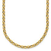 14K Polished Fancy Link Necklace