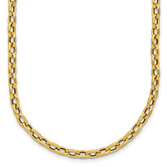 14K Polished Fancy Link Necklace
