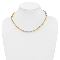14K Polished Fancy Link Necklace