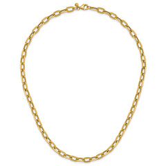 14K Polished Fancy Link Necklace