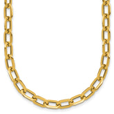 14K Polished Fancy Link Necklace
