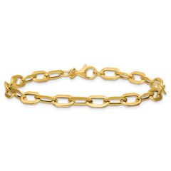14K Polished Fancy Link Bracelet