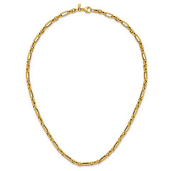 14K Polished Fancy Link Necklace