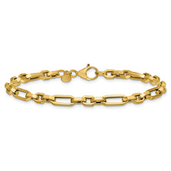 14K Polished Fancy Link Bracelet