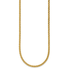 14K Polished and Textured Fancy Link Necklace