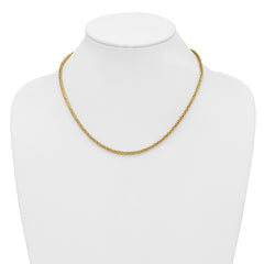 14K Polished and Textured Fancy Link Necklace