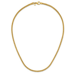 14K Polished and Textured Fancy Link Necklace