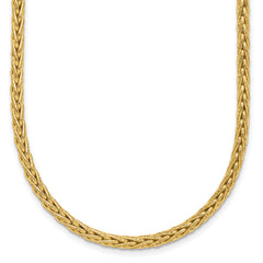 14K Polished and Textured Fancy Link Necklace