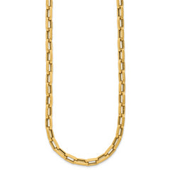 14K Polished Fancy Line Necklace