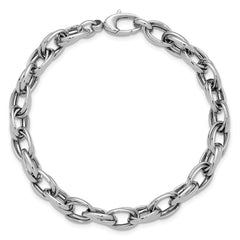 14K White Gold Polished Fancy Link Bracelet