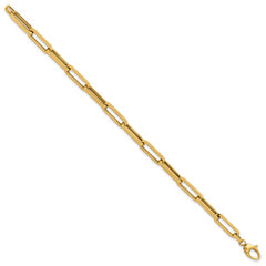 14K Polished Paperclip Link Bracelet