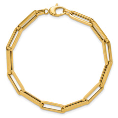 14K Polished Paperclip Link Bracelet