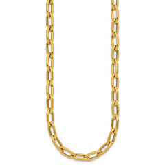 14K Polished Fancy Link with .5in ext. Necklace