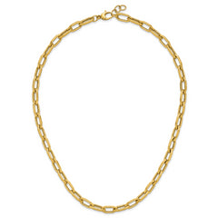 14K Polished Fancy Link with .5in ext. Necklace