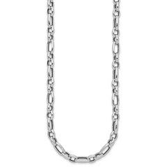 14K White Gold Polished Fancy Link Necklace