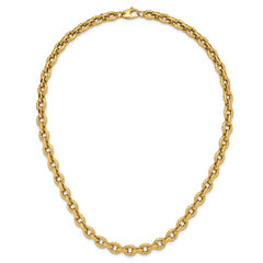 14K Polished and Twisted Fancy Link Necklace