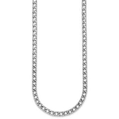 14K White Gold Polished Fancy Link Necklace