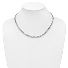 14K White Gold Polished Fancy Link Necklace
