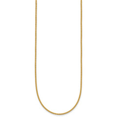 14K 1.2mm Round Satin Omega Wire Necklace